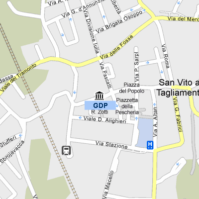 Mappa cartografica di San Vito al Tagliamento centrata su Piazzale Zotti, 4